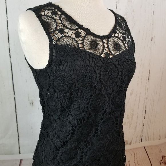 MUD PIE Mallory Crochet Dress Black - Picture 2 of 8